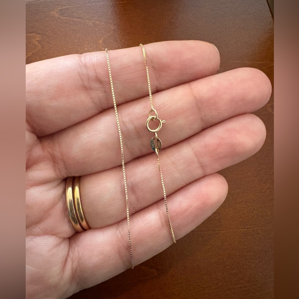 14k Solid Gold Box Chain - 18 Inches - NWOT